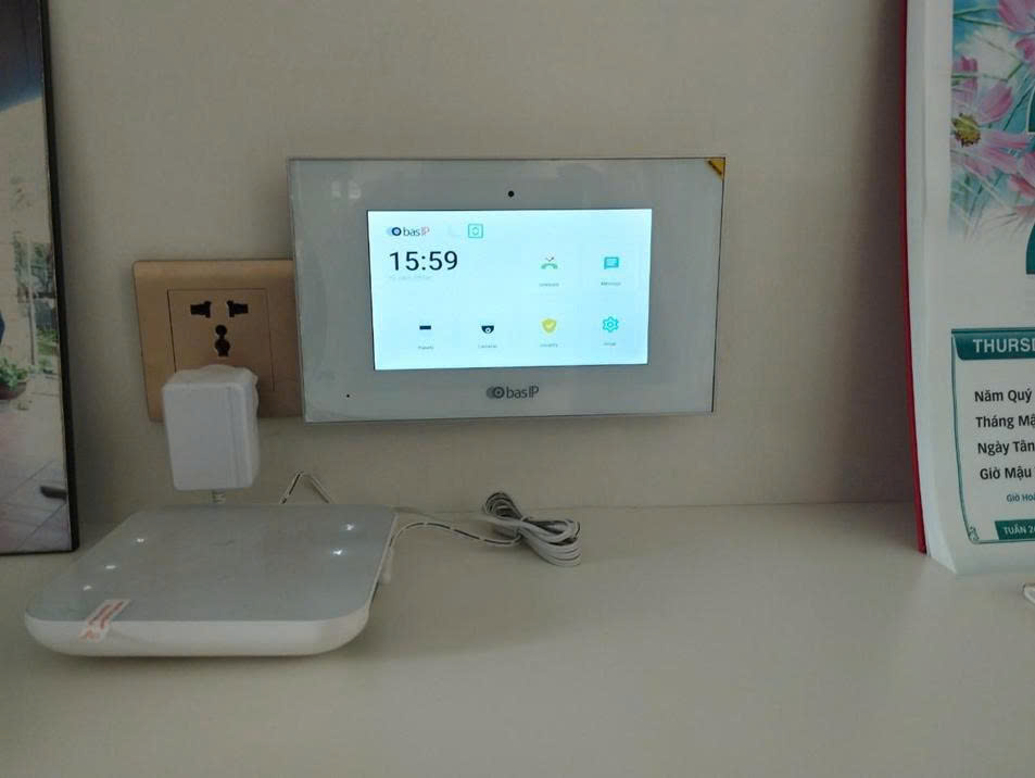 Màn hình IP cảm ứng BasIP AQ-07LL đàm thoại video intercom sắc nét trong biệt thự